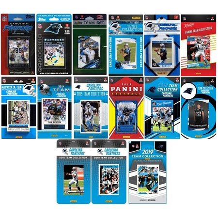 WILLIAMS & SON SAW & SUPPLY C&I Collectables PANTHERS1519TS NFL Carolina Panthers 15 Different Licensed Trading Card Team Set PANTHERS1519TS